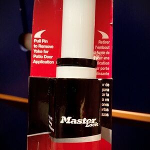Master Lock White Security Bar NWT